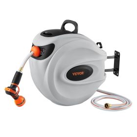 VEVOR Retractable Hose Reel Water Hose Reel 84'x5/8" 180Â° Swivel Wall-Mounted